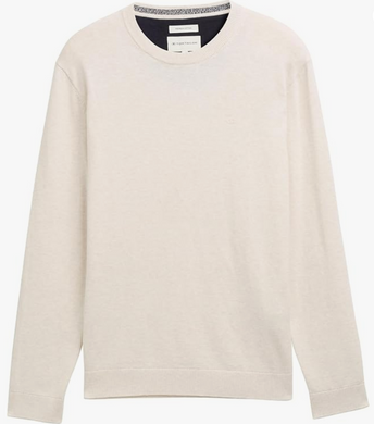 Tom Tailor | Basic Crewneck Knit Jumper | Sweet Butter Cream Mix