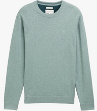 Load image into Gallery viewer, Tom Tailor | Basic Crewneck Knit Jumper | Dark Smoke Green Melange