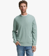 Load image into Gallery viewer, Tom Tailor | Basic Crewneck Knit Jumper | Dark Smoke Green Melange