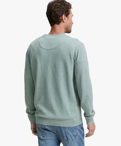 Tom Tailor | Basic Crewneck Knit Jumper | Dark Smoke Green Melange