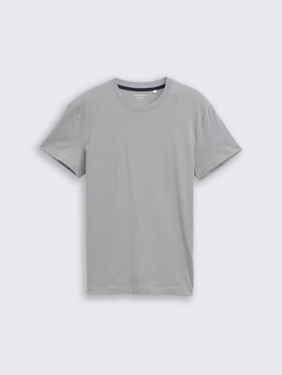 Tom Tailor | Fitted Basic T-Shirt | Formal Grey