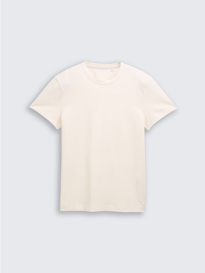 Tom Tailor | Fitted Basic T-Shirt | Gardenia White