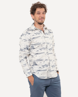 18 Waits | LS Dylan Shirt Flannel| Seaside Dusk