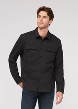 Load image into Gallery viewer, DU/ER | Performance Flannel Button Down| Heather Black