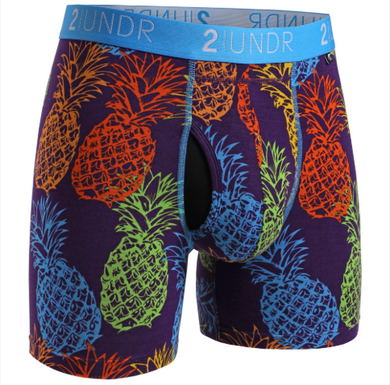 2 UNDR | Swing Shift Printed Boxer Brief| Pina Colada
