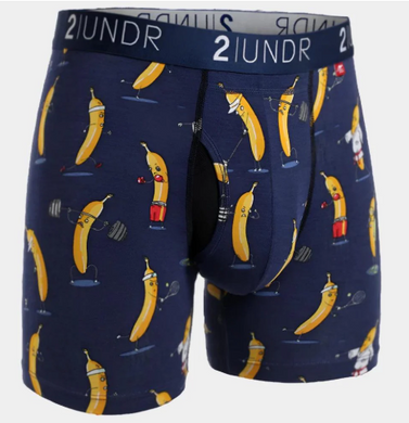 2 UNDR | Swing Shift Printed Boxer Brief | Banathelete Navy