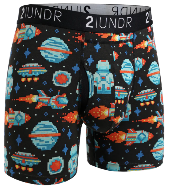 2 UNDR | Swing Shift Printed Boxer Brief | Galactica