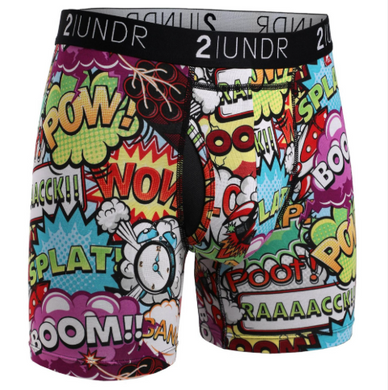 2 UNDR | Swing Shift Printed Boxer Brief | Boom Time