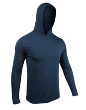 Load image into Gallery viewer, 2 UNDR| LS Hooded Tee | Pacific Navy