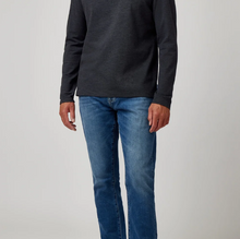 Load image into Gallery viewer, STONE ROSE | Long Sleeve 3-Button Henley| Charcoal