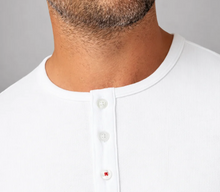Load image into Gallery viewer, STONE ROSE | Long Sleeve 3-Button Henley| White