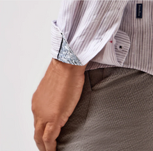 Load image into Gallery viewer, STONE ROSE | Long Sleeve Woven Linen Printed Shirt|  Pink Seabreeze Stripe