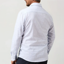 Load image into Gallery viewer, STONE ROSE | Long Sleeve Woven Linen Printed Shirt|  Light Blue Seabreeze Stripe