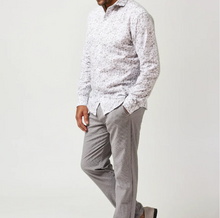 Load image into Gallery viewer, STONE ROSE | Long Sleeve Woven Linen Printed Shirt|  Beige Clubhouse Floral