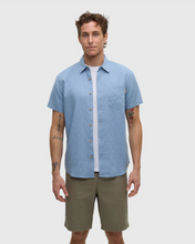 Load image into Gallery viewer, Tentree | Short Sleeve Mancos Shirt M | Lakeside Blue/Small Tree