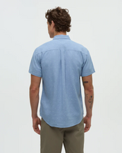 Load image into Gallery viewer, Tentree | Short Sleeve Mancos Shirt M | Lakeside Blue/Small Tree