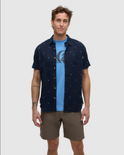 Load image into Gallery viewer, Tentree | Short Sleeve Mancos Shirt M | Midnight Blue/Lake Life