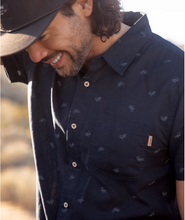 Load image into Gallery viewer, Tentree | Short Sleeve Mancos Shirt M | Midnight Blue/Bike Around