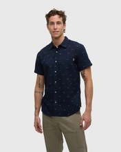 Load image into Gallery viewer, Tentree | Short Sleeve Mancos Shirt M | Midnight Blue/Bike Around