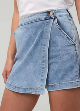 Load image into Gallery viewer, DU/ER | Performance Denim Lite Wrap Skort | Women's Collection | Light Stone