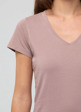 Load image into Gallery viewer, DU/ER | PurePima Slim V-Neck | Women's Collection | Hazy Mauve