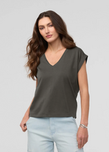 Load image into Gallery viewer, DU/ER | PurePima Dolman V-Neck | Women's Collection | Evergreen