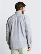Load image into Gallery viewer, Tom Tailor | Striped Cotton Linen Shirts| White Navy Small Stripe