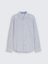 Load image into Gallery viewer, Tom Tailor | Striped Cotton Linen Shirts| White Navy Small Stripe