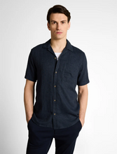 Load image into Gallery viewer, Tom Tailor | Structured Cotton Linen Shirt | Sky Captain Tonal Stripe