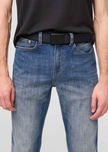 Load image into Gallery viewer, DU/ER | Reversible Stretch Belt | Navy/Brown