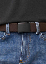 Load image into Gallery viewer, DU/ER | Reversible Stretch Belt | Navy/Brown