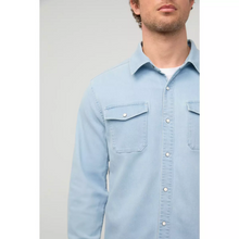 Load image into Gallery viewer, DU/ER | Performance Denim| lite 2-Pocket Shirt| Dune Blue