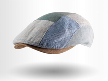 Load image into Gallery viewer, Gottmann Hats | Baxter Linen Patchwork Cap| Grey Beige