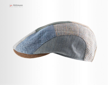 Load image into Gallery viewer, Gottmann Hats | Baxter Linen Patchwork Cap| Grey Beige