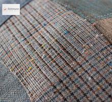 Load image into Gallery viewer, Gottmann Hats | Baxter Linen Patchwork Cap| Grey Beige