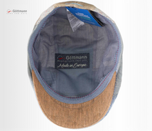 Load image into Gallery viewer, Gottmann Hats | Baxter Linen Patchwork Cap| Grey Beige