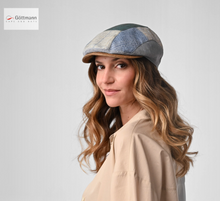 Load image into Gallery viewer, Gottmann Hats | Baxter Linen Patchwork Cap| Grey Beige