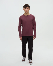 Load image into Gallery viewer, Tentree | TreeBlend Baker Henley Longsleeve | Cottage Red Heather