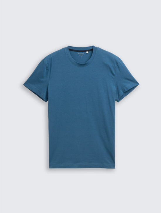 Tom Tailor | Fitted Basic T-Shirt | Real Teal Blue