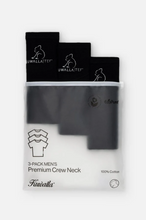 Load image into Gallery viewer, Kuwalla | 3-Pack Crew Neck Tee shirt | Black