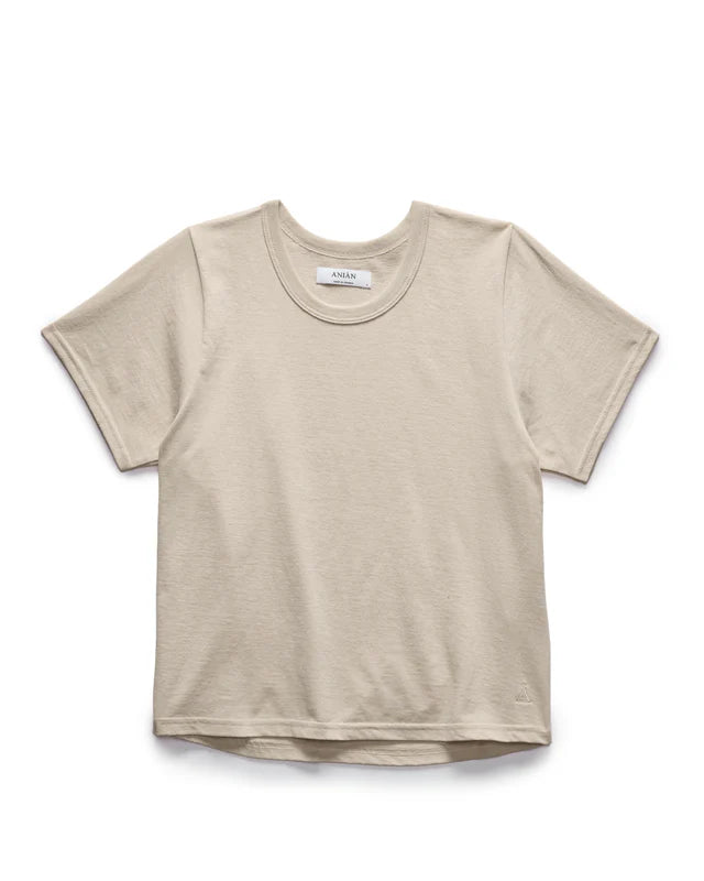 ANIAN | The Circular Crop Tee | Pelican