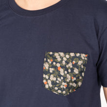 Load image into Gallery viewer, Naked &amp; Famous Flower Fruit Print Pocket Tee