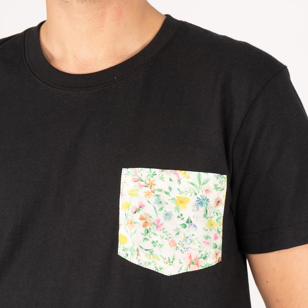 Naked & Famous Floral Painting Pocket Tee