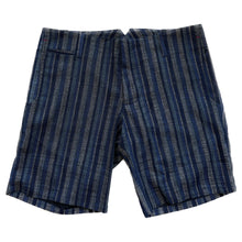 Load image into Gallery viewer, 18 Waits Slim Shorts | Faded Indigo Wide Stripe
