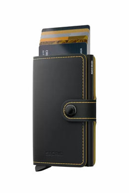 Secrid | MiniWallet | Matte Black & Ochre