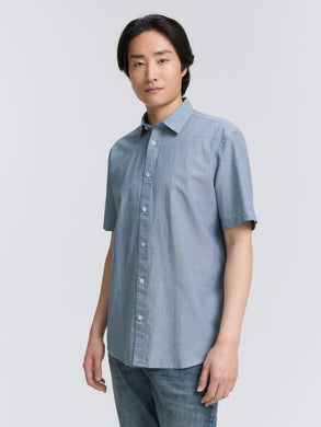 Tom Tailor | Short Sleeve Cotton Shirt | Real Teal