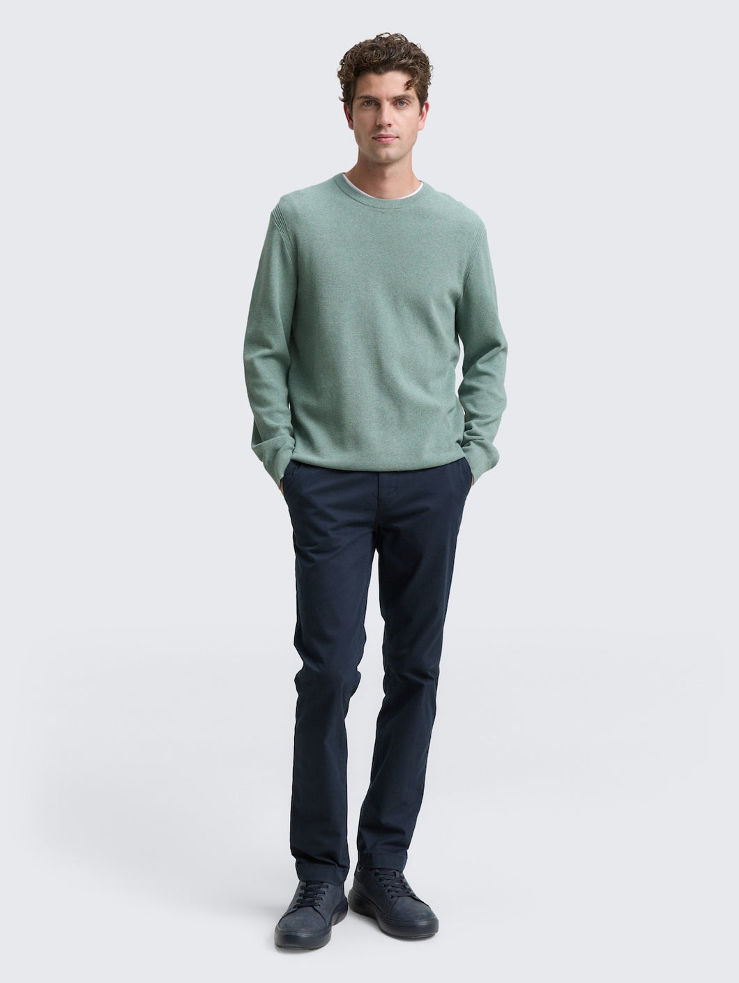 Tom Tailor | Crewneck Knit | Dark Smoke Green