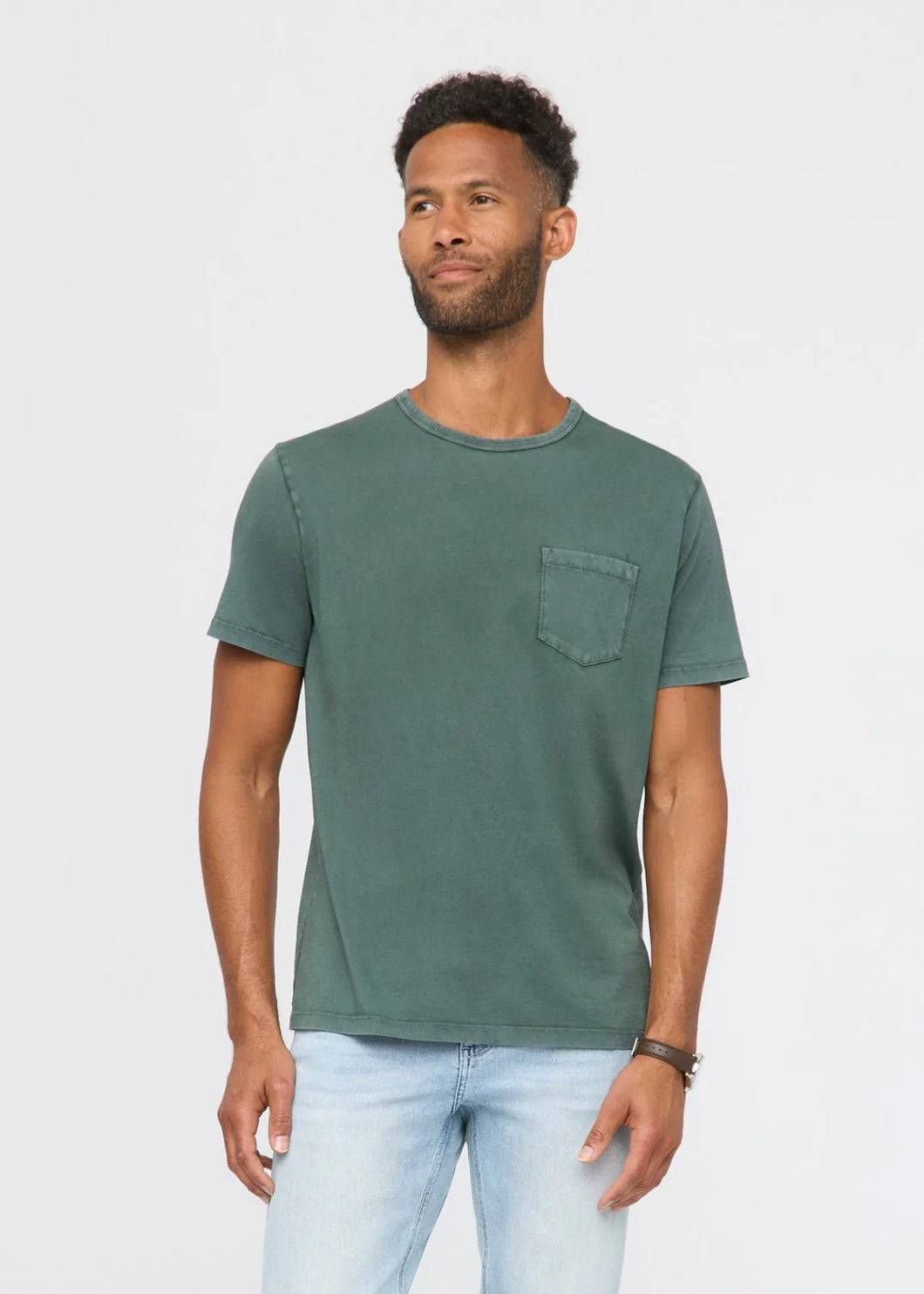 DU/ER | PurePima Vintage Pocket Tee | Washed Peat