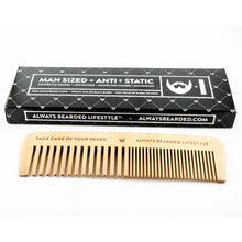 Load image into Gallery viewer, Always Bearded Lifestyle Anti-Static Maple Beard Comb