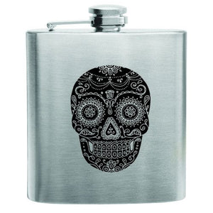 True Brand Dia De Los Muertos Stainless Steel Flask